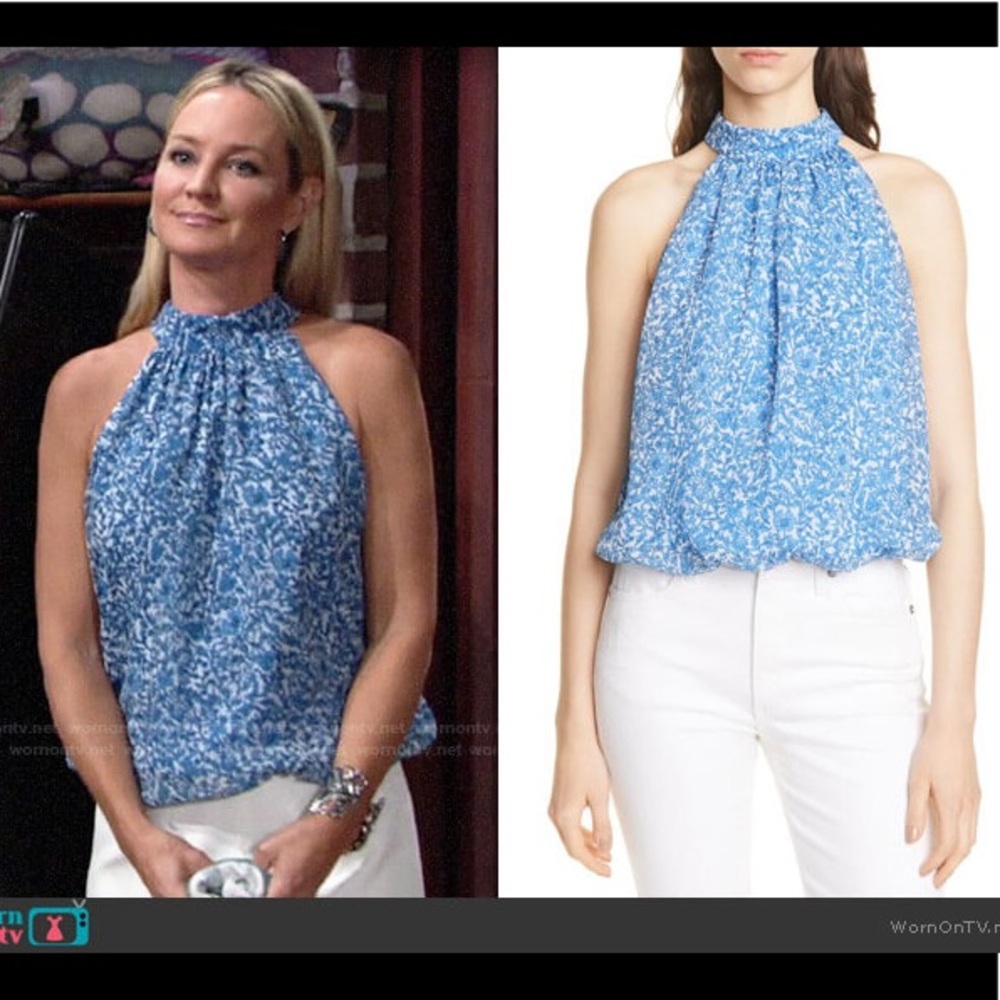 Floral halter blouse ALICE+OLIVIA worn once